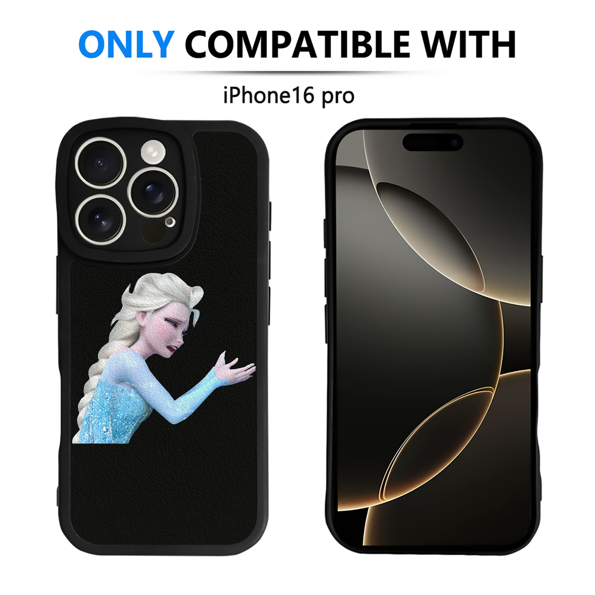 （画像用） アナと雪の女王 アンナ エルサ Frozen Anna Elsa 【iPhone 16シリーズ対応】シリコンスマホケース（レザー調） 材質：シリコン
